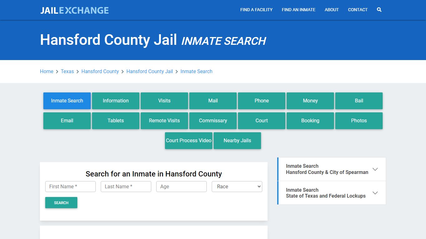 Hansford County Jail, TX Inmate Search: Roster & Mugshots